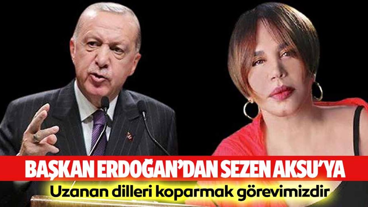 Başkan Erdoğan’dan Sezen Aksu'ya Uzanan dilleri koparmak görevimizdir