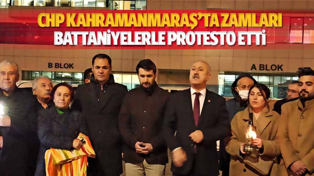 CHP Kahramanmaraş’ta zamları battaniyelerle protesto etti