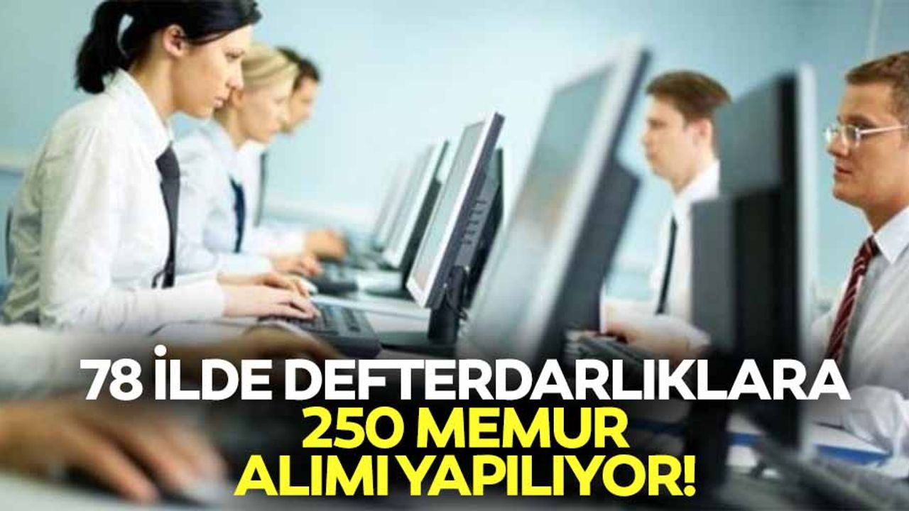 78 İlde Defterdarlıklara 250 Memur Alımı yapılıyor!