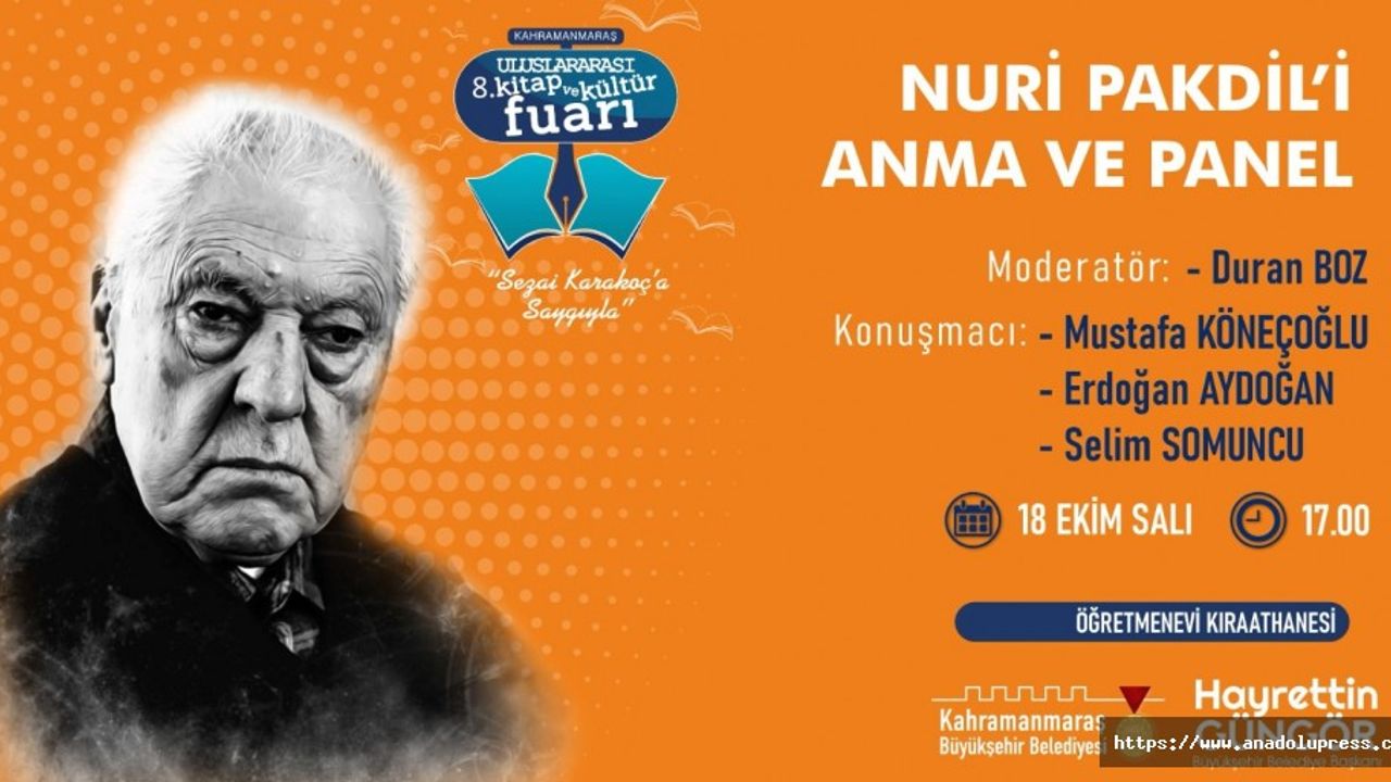 Kudüs Şairi Nuri Pakdil Yâd Edilecek