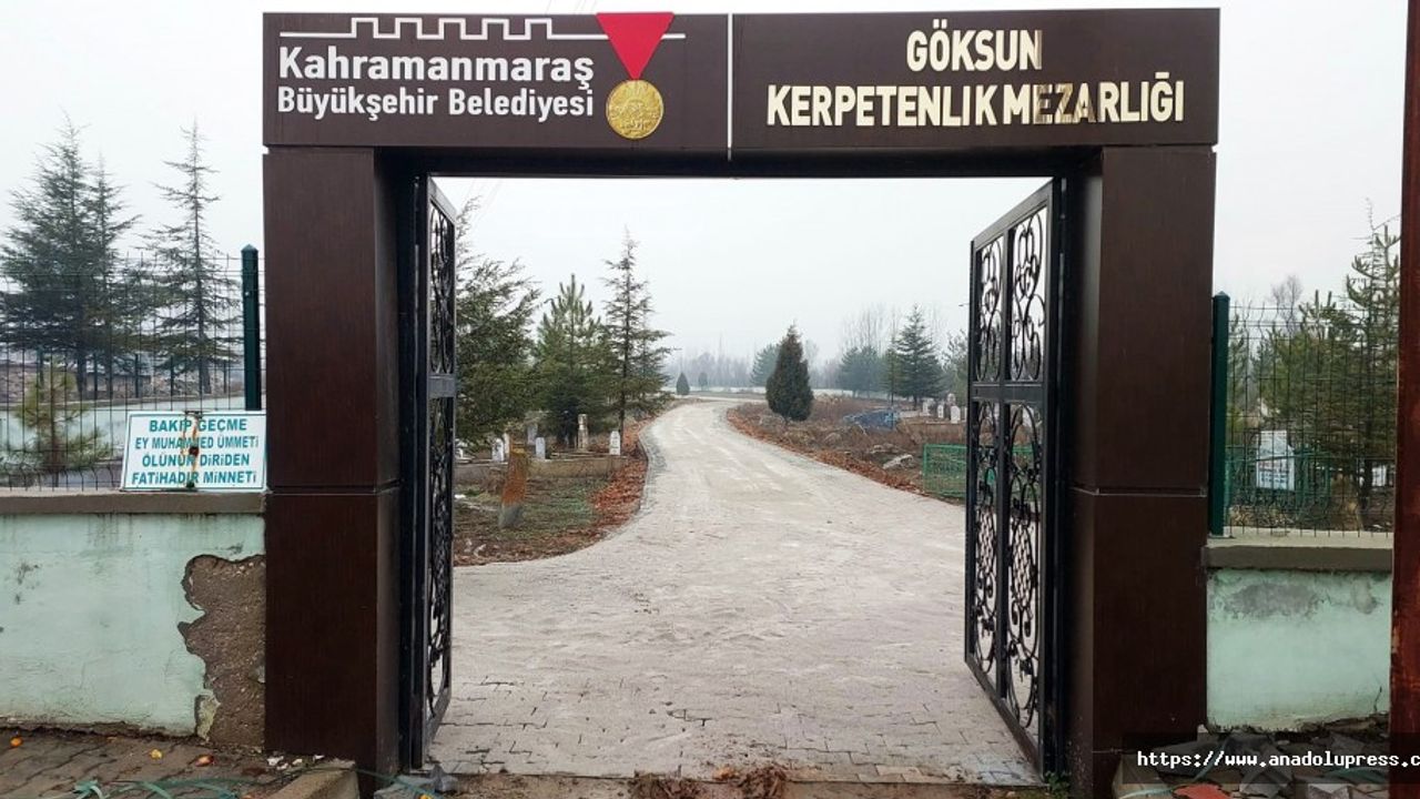 Göksun’da Mezarlık Yolu Kilit Parkeyle Yenilendi!