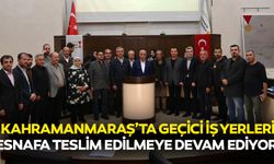 Kahramanmaraş’ta geçici iş yerleri esnafa teslim edilmeye devam ediyor!