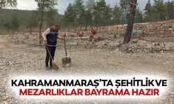 Kahramanmaraş’ta Şehitlik ve Mezarlıklar Bayrama Hazır