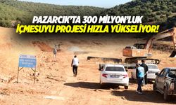 Pazarcık’ta 300 milyon’luk içmesuyu projesi hızla yükseliyor!