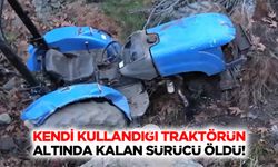 Kendi Kullandığı Traktörün Altında Kalan Sürücü Öldü