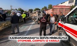 Kahramanmaraş’ta Servis Minibüsüyle Otomobil Çarpıştı: 12 Yaralı