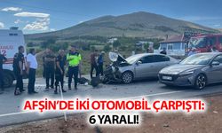 Afşin’de İki Otomobil Çarpıştı: 6 Yaralı