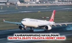 Kahramanmaraş Havalimanı Mayıs’ta 29.073 yolcuya hizmet verdi!