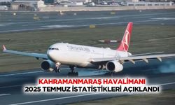 Kahramanmaraş Havalimanı 2025 Temmuz İstatistikleri Açıklandı
