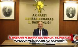 İl Başkanı M. Burak Gül’den 24. Yıl mesajı: “Umudun ve icraatın adı Ak Parti”