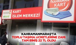 Kahramanmaraş’ta Toplu Taşıma Ücretlerine Zam: Tam Biniş 22 TL Oldu