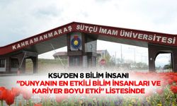 KSÜ’den 8 Bilim İnsanı "Dünyanın En Etkili Bilim İnsanları ve Kariyer Boyu Etki" Listesinde