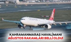 Kahramanmaraş Havalimanı Ağustos rakamları belli oldu!