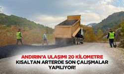 Andırın’a ulaşımı 20 kilometre kısaltan arterde son çalışmalar yapılıyor!