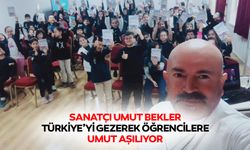 Sanatçı Umut Bekler, Türkiye’yi Gezerek Öğrencilere Umut Aşılıyor