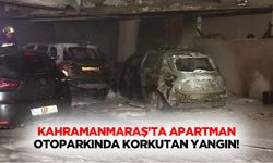 Kahramanmaraş’ta apartman otoparkında korkutan yangın!