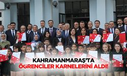 Kahramanmaraş’ta öğrenciler karnelerini aldı!