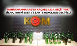 Kahramanmaraş’ta kaçakçılığa geçit yok! Silah, tarihi eser ve sahte alkol ele geçirildi