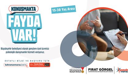 Kahramanmaraş’ta Gençlere Ücretsiz Psikolojik Danışmanlık Hizmeti!