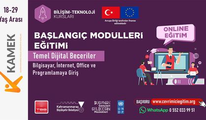 KAMEK’ten Gençlere Uluslararası Destekli Dijital Eğitim!