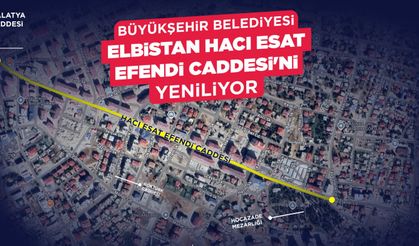 Kahramanmaraş Büyükşehir, Elbistan Hacı Esat Efendi Caddesi’ni 30 Milyonluk Yatırımla Yeniliyor
