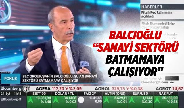 Balcıoğlu, “Sanayi sektörü batmamaya çalışıyor”