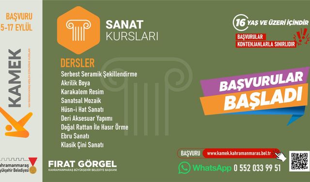 KAMEK’ta Yeni Dönem Kurs Kayıtları Başladı