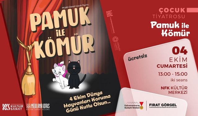 “Pamuk ile Kömür” 4 Ekim’de Minikleri Eğlendirmeye Geliyor!