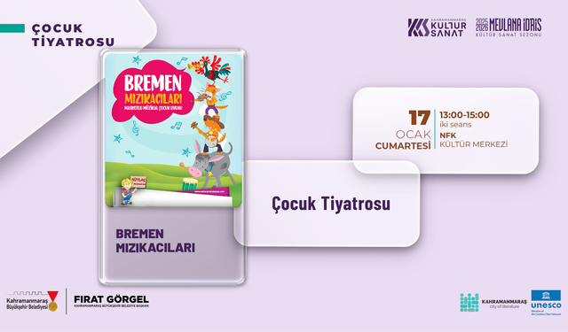 Kahramanmaraş’ta Çocuklar için Tiyatro Şöleni!