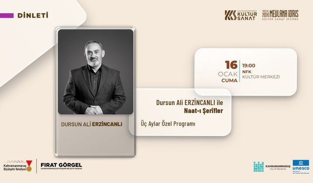 Dursun Ali Erzincanlı, Maneviyat Dolu Gece Yaşatacak!