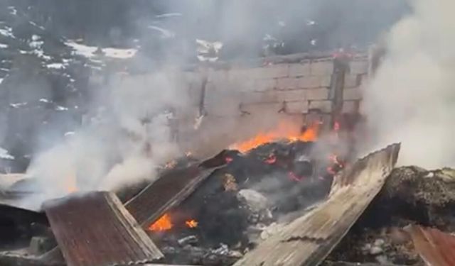 Kahramanmaraş’ta ahır yangını!