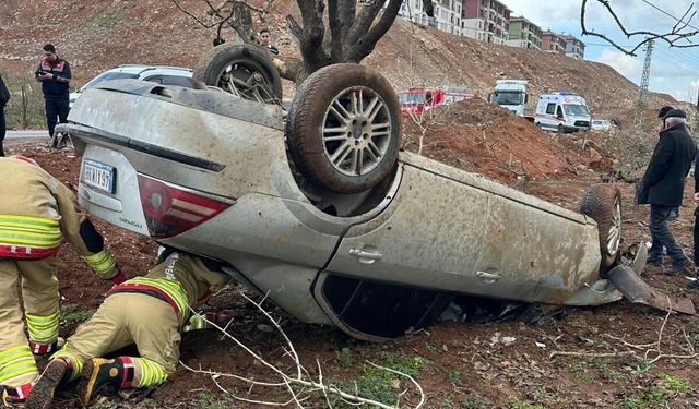 Kahramanmaraş’ta Otomobil Takla Attı! 2 Yaralı