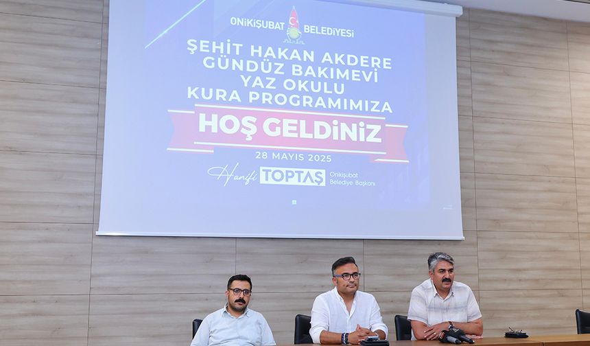 Onikişubat Belediyesi’nin ‘Minik Kalpler Yaz Okulu’nda kuralar çekildi!