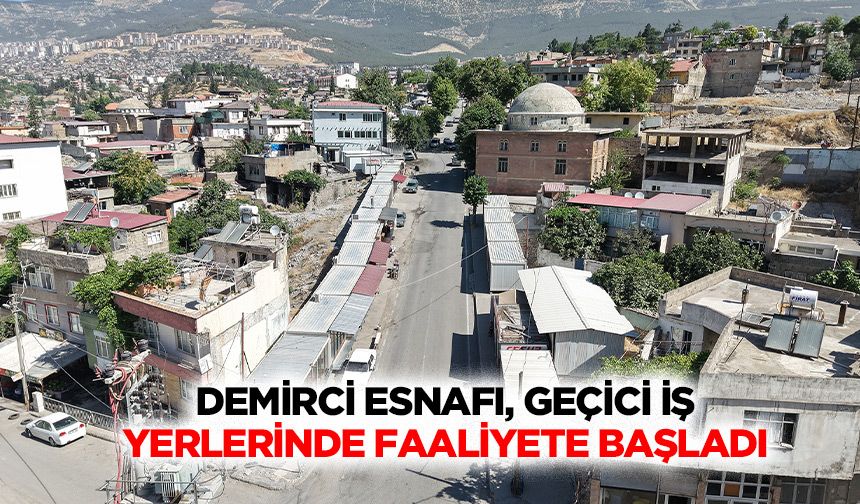 Demirci Esnafı, Geçici İş Yerlerinde Faaliyete Başladı