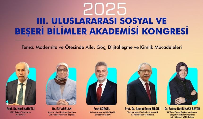 Aile Yılına Uluslararası Vizyon; 3. Sosyal ve Beşerî Bilimler Kongresi Başlıyor!