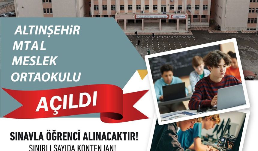 Kahramanmaraş’ta Mesleki Ortaokulu Açılıyor!