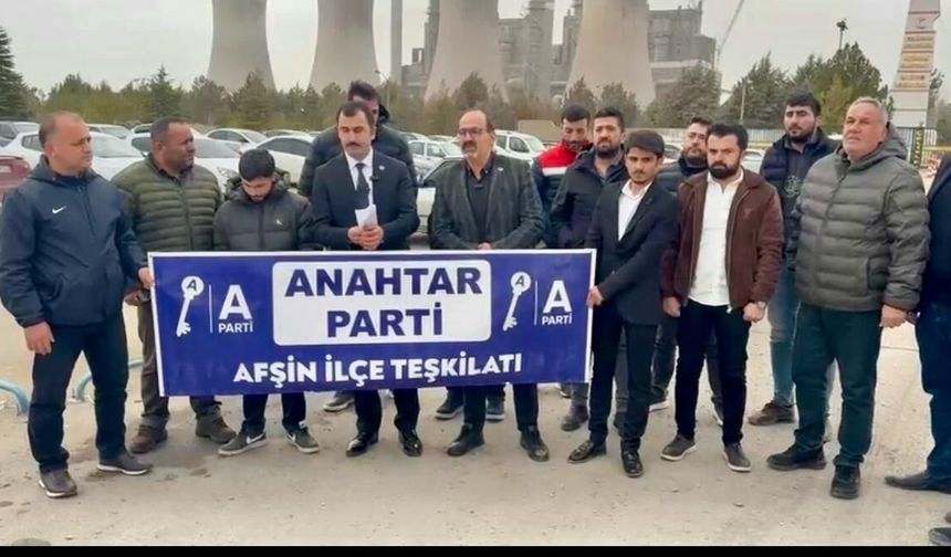 Anahtar Parti Elbistan İlçe Başkanı Özcan’dan Termik Santral Önünde Sert Açıklama!